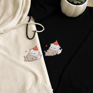 Kawaii Cat Couple Embroidery Design Pattern