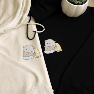 Kawaii Cat Couple Embroidery Design Machine File