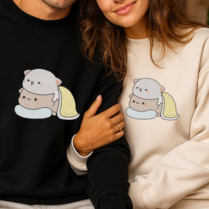 Kawaii Cat Couple Embroidery Design Machine File