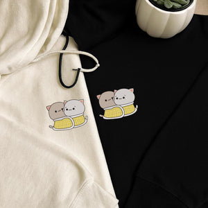 Kawaii Cat Couple Embroidery Design Machine File