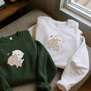 Kawaii Cat Couple Embroidery Design Machine File