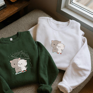 Kawaii Cat Couple Embroidery Design Machine File