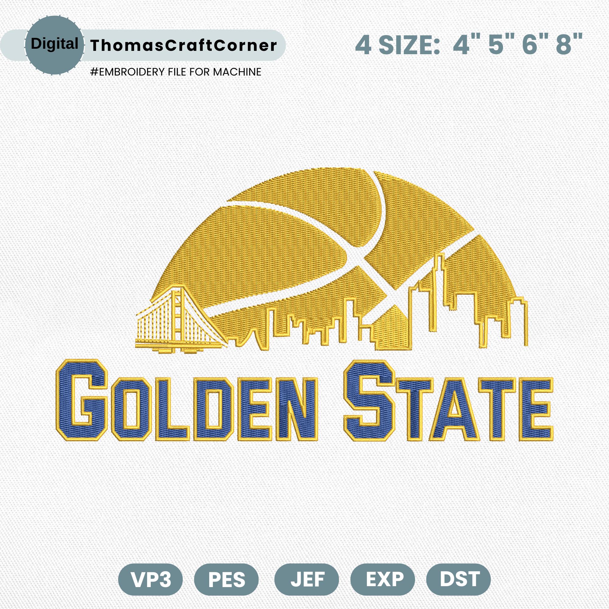 Golden State Basketball Embroidery Design Team File Download