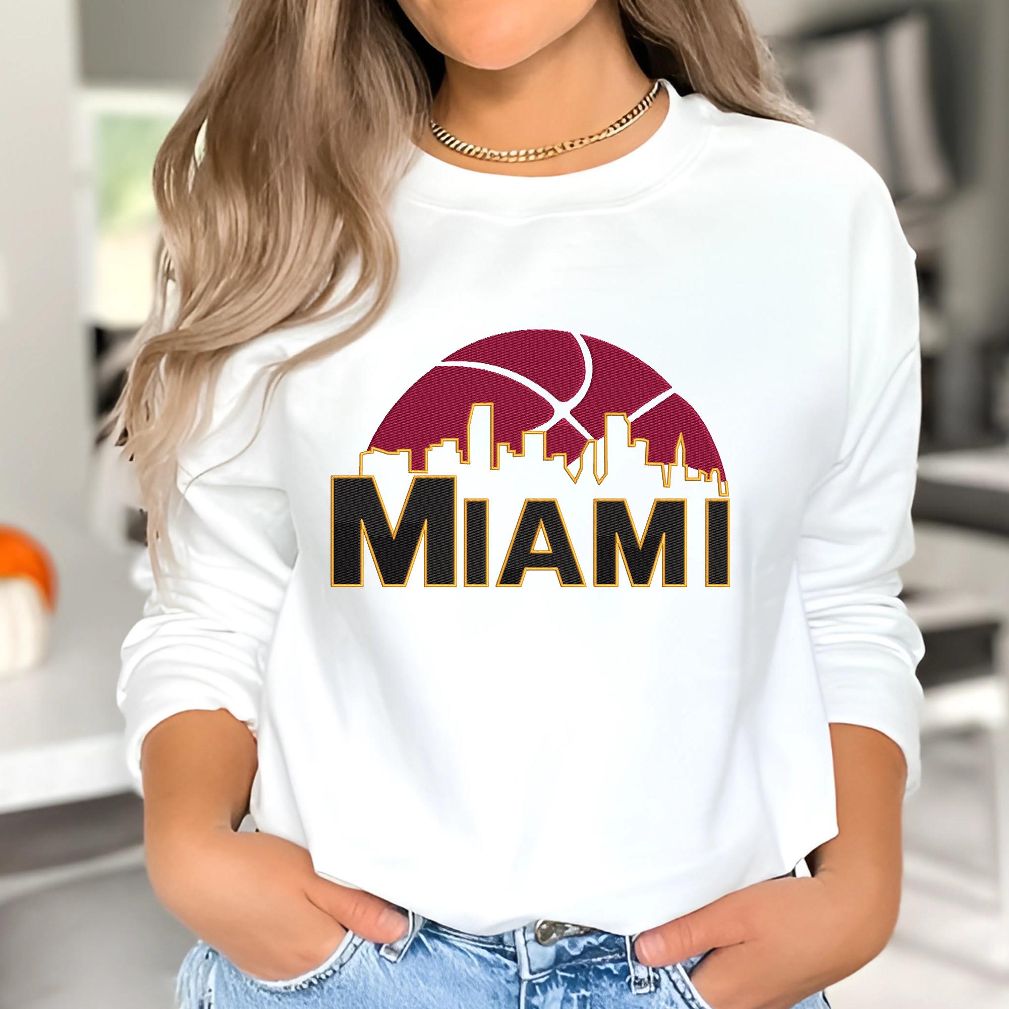 Miami Basketball Embroidery Design Team Machine File Download
