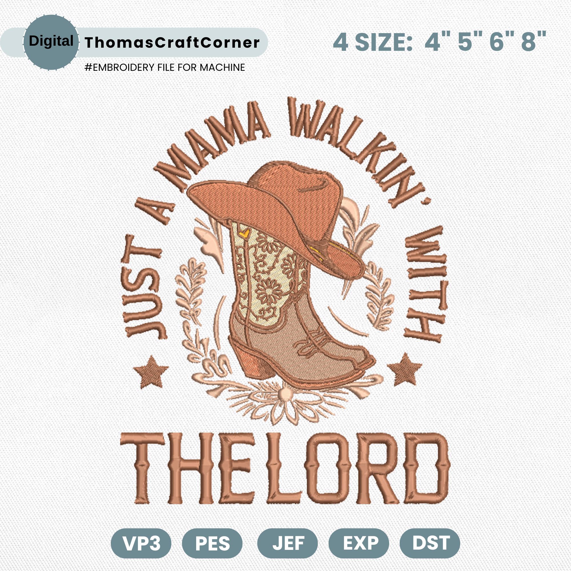 Christian Mama Embroidery Design Religious Western Mom