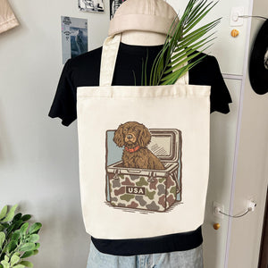 Hunting Dog Cooler Embroidery Design Camo Camping