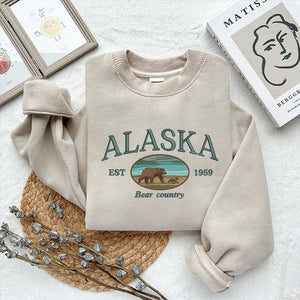 Alaska Bear Country Embroidery Design Wildlife Nature