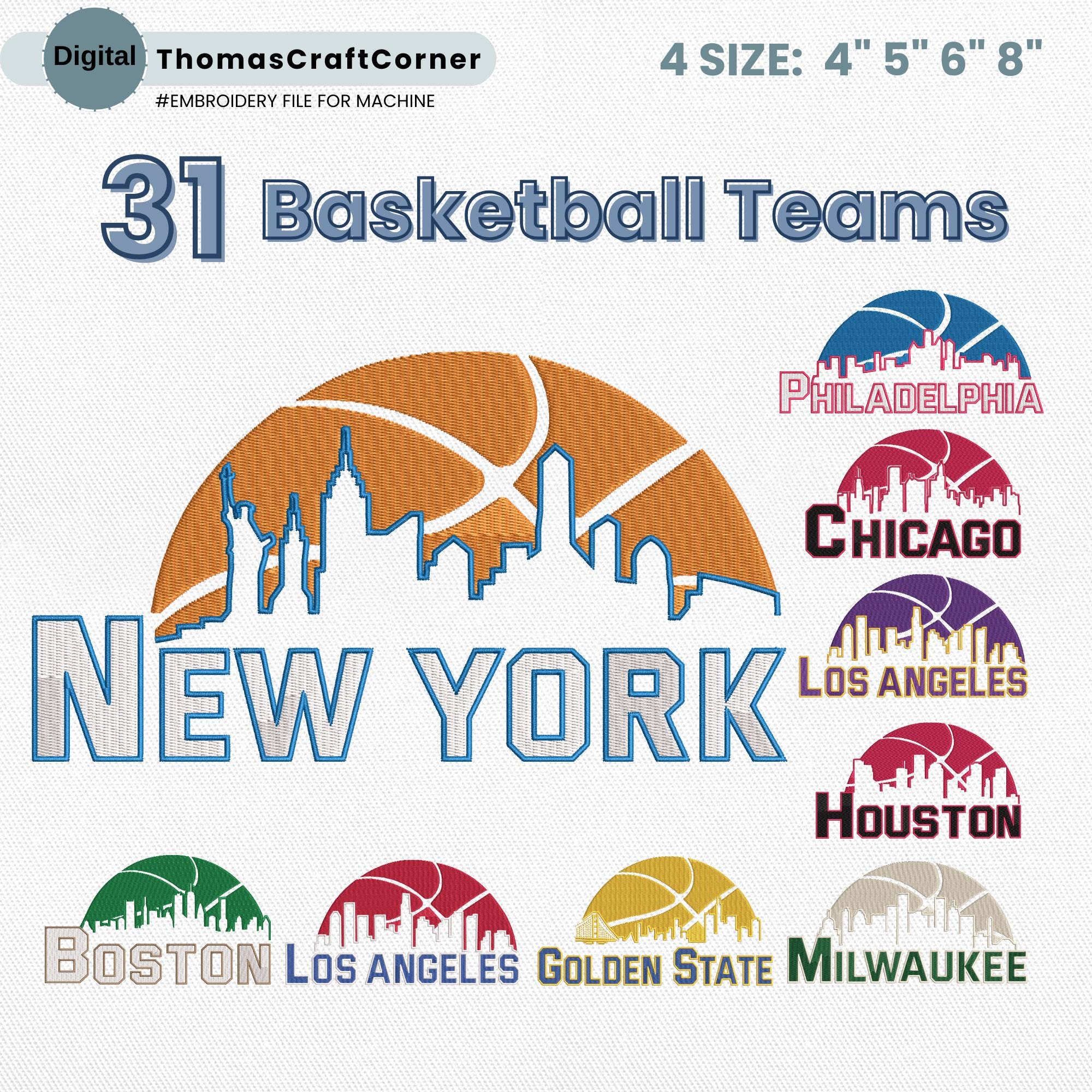 Basketball Embroidery Design Team Machine File Download