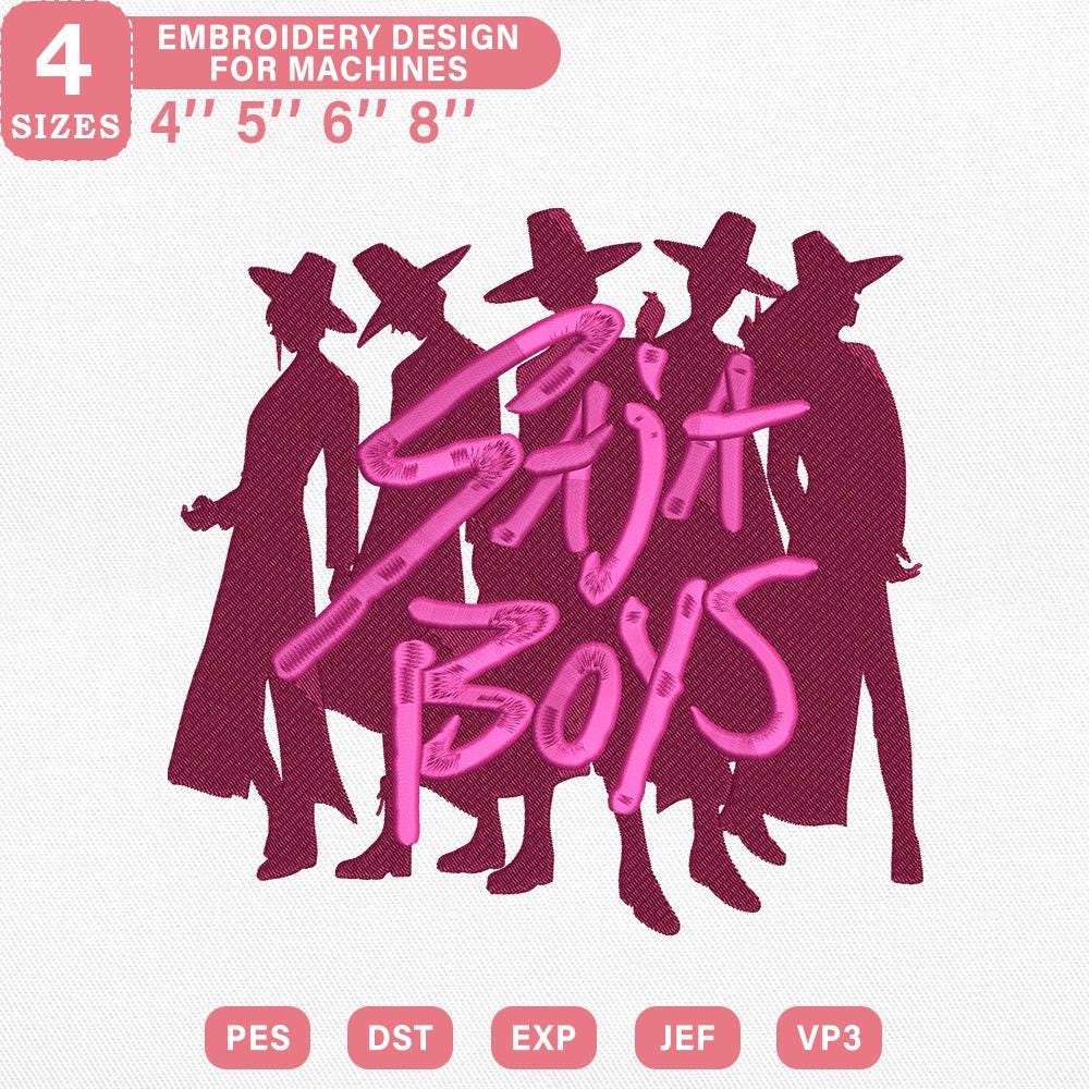 Saja Boys Kpop Embroidery Pattern Files