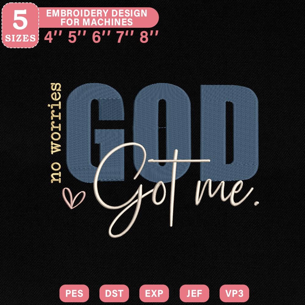 Faith Cross Heart Embroidery Design PES DST JEF Files - ThredViora