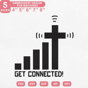 Christian Faith Signal Embroidery Design PES DST EXP JEF - ThredViora