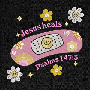 Jesus Heals Embroidery Pattern, Christian PES DST EXP Files - ThredViora