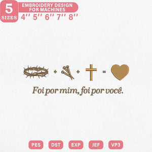 Christian Cross Embroidery Design PES DST EXP JEF Files - ThredViora