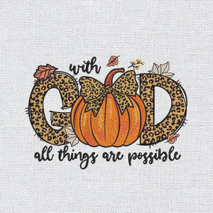 Christian Fall Quote Embroidery Design PES DST JEF Files - ThredViora