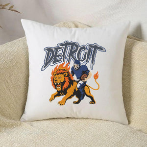 Detroit Football Team Embroidery Design Lion Mascot