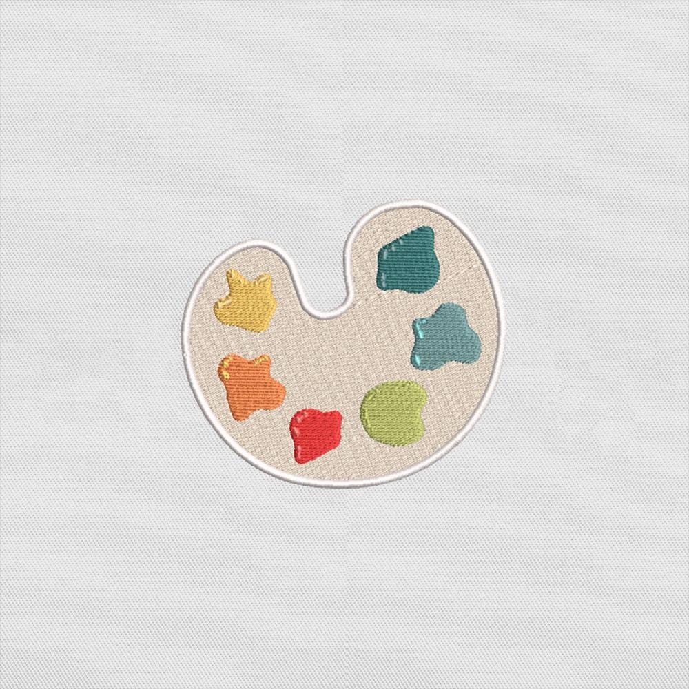Paint Palette Embroidery Design PES DST EXP VP3 JEF
