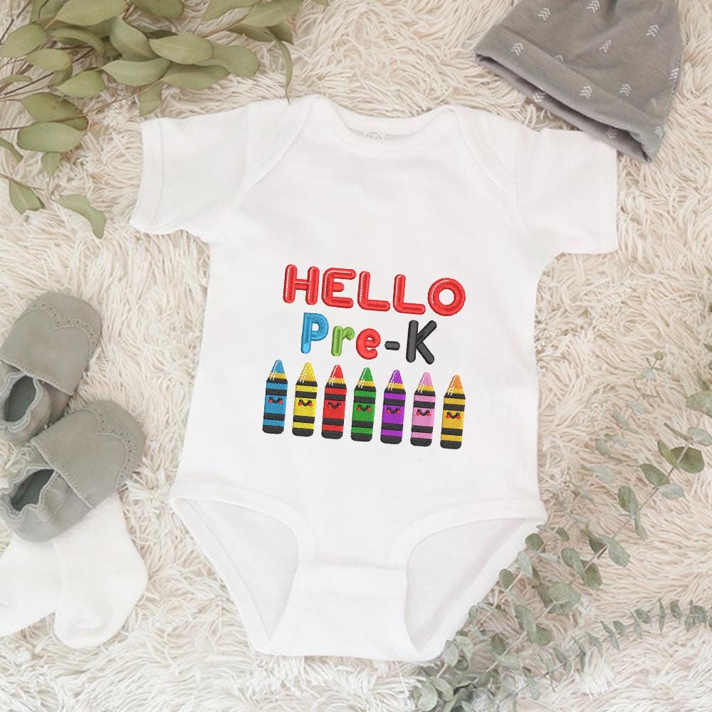 Pre-K Rainbow Embroidery Design Pattern