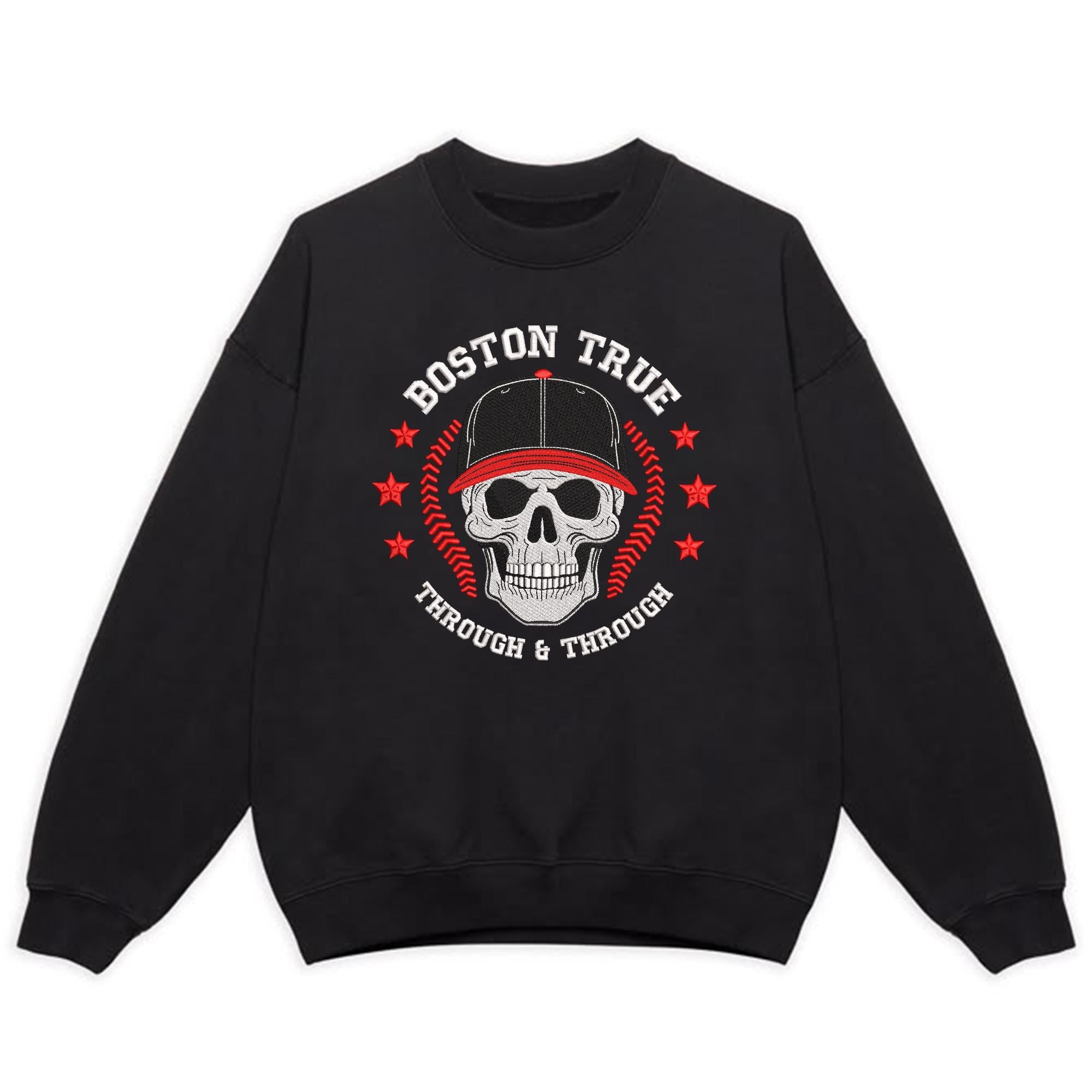 Boston Baseball Embroidery Design Skull Sports Machine