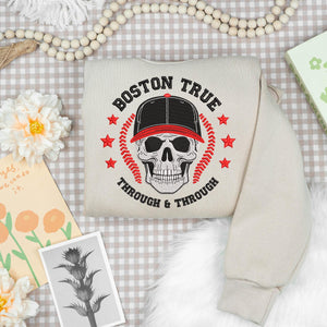 Boston Baseball Embroidery Design Skull Sports Machine