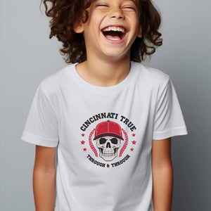 Cincinnati Baseball Embroidery Design Skull Sports