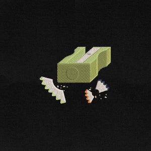 Pencil Sharpener Embroidery Design School Pattern