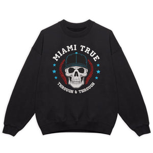 Miami Baseball Embroidery Design Skull Sports Machine