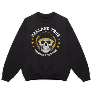 Oakland Baseball Embroidery Design Skull Sports Machine
