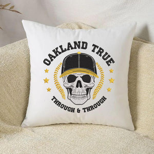 Oakland Baseball Embroidery Design Skull Sports Machine