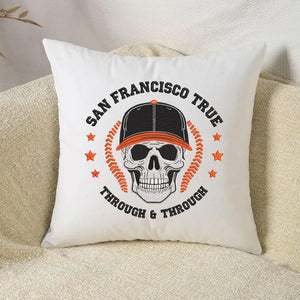 San Francisco Baseball Skull Embroidery Design