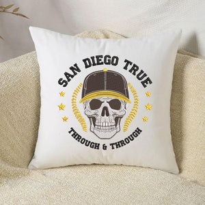 San Diego Baseball Skull Embroidery Design