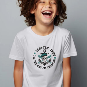 Seattle Baseball Skull Embroidery Design Pattern