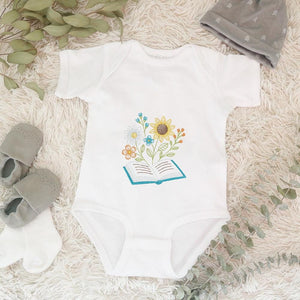 Books Flowers Embroidery Design PES DST JEF