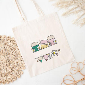 Teacher Pencil Daisy Embroidery Design Pattern