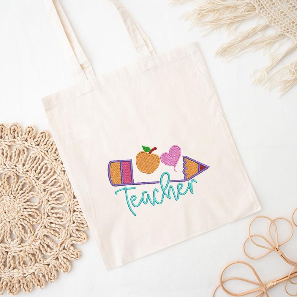 Pencil Banner Embroidery Design Pattern