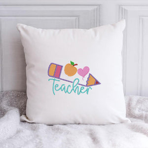 Pencil Banner Embroidery Design Pattern