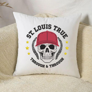 St. Louis Baseball Embroidery Design Skull Machine