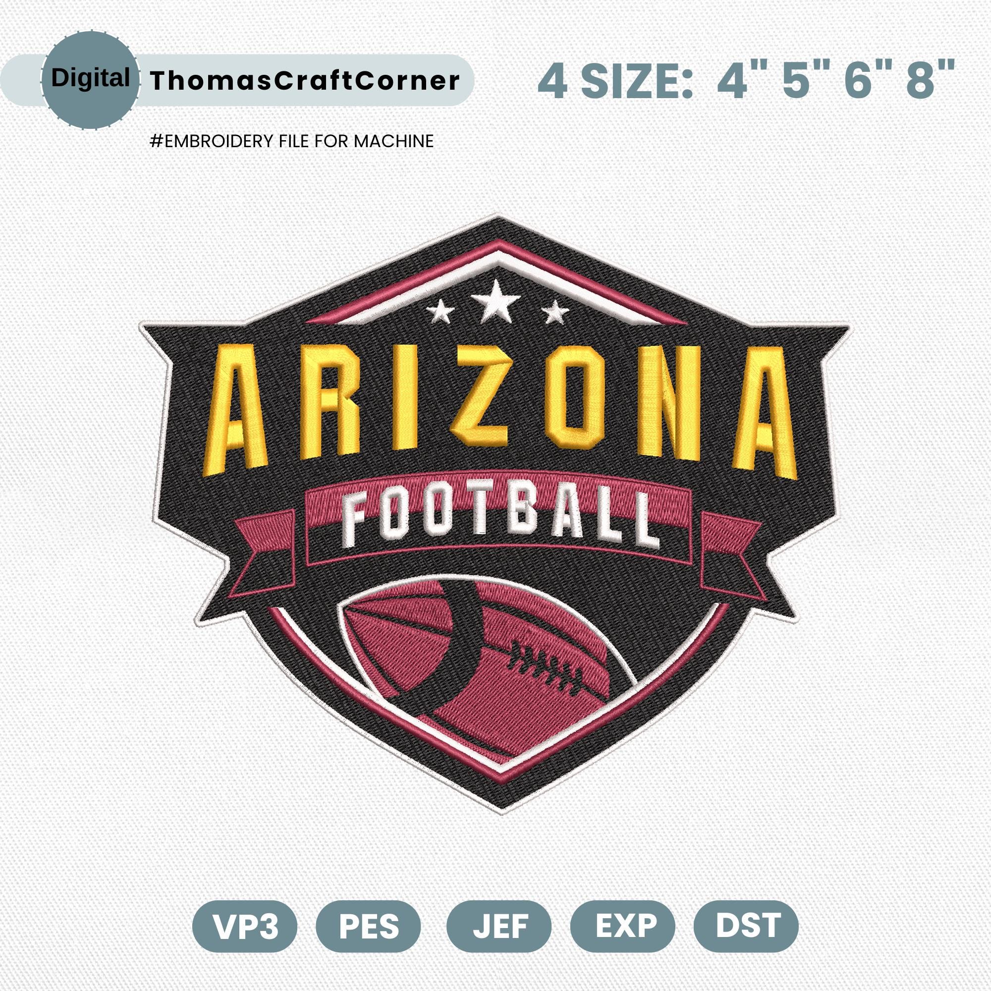 Arizona Football Embroidery Design Machine File Download