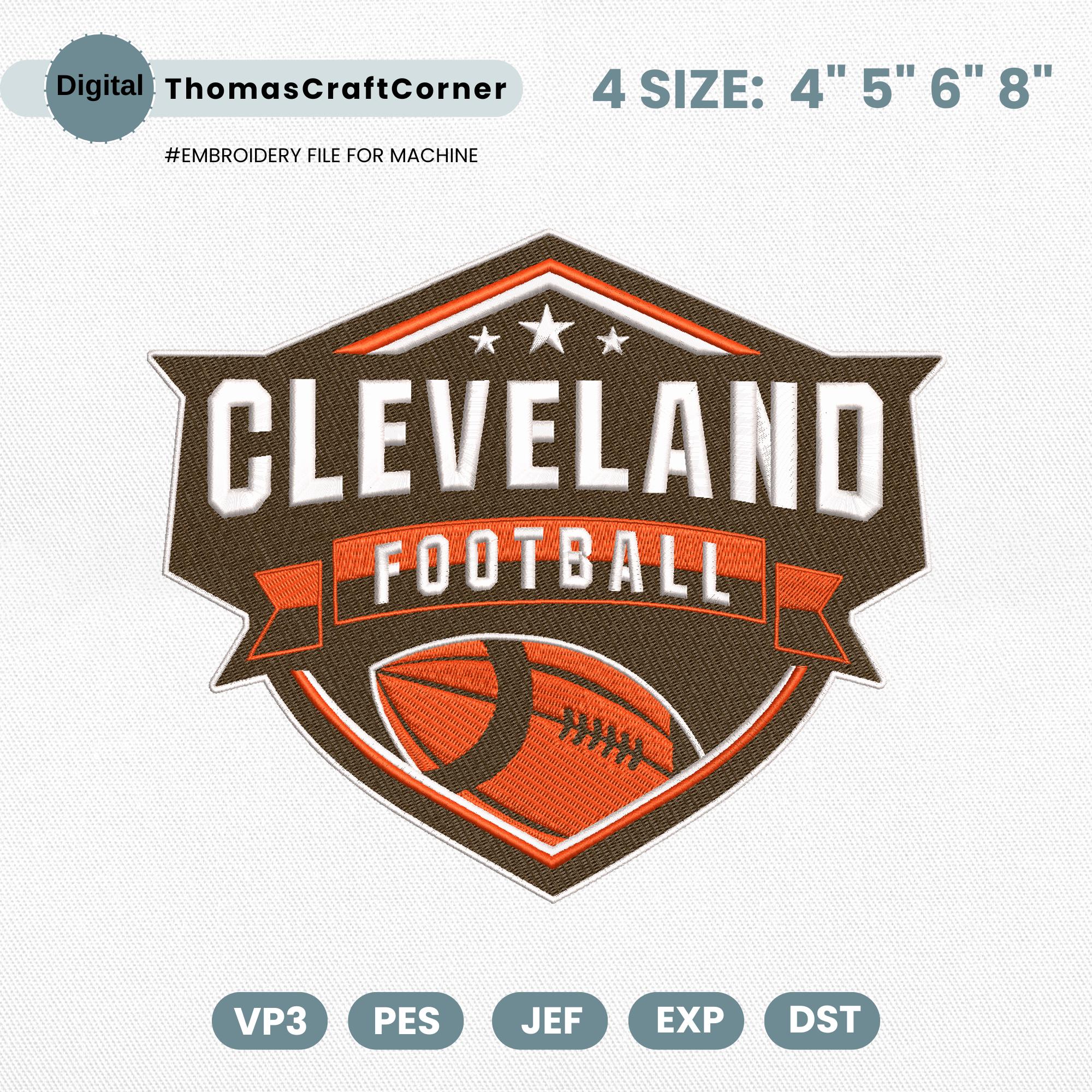 Cleveland Football Embroidery Design Machine File Download