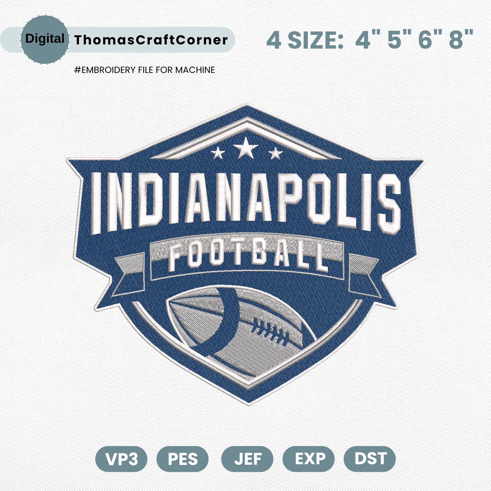 Indianapolis Football Embroidery Design Machine File Download