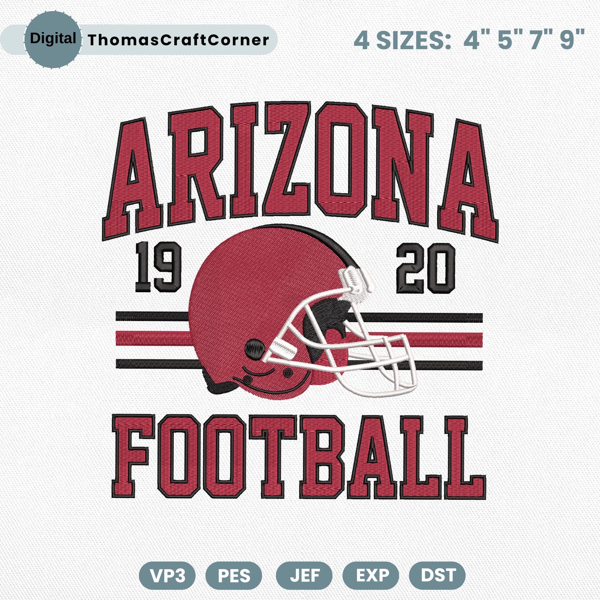 Arizona Football Embroidery Design Helmet Sports Logo