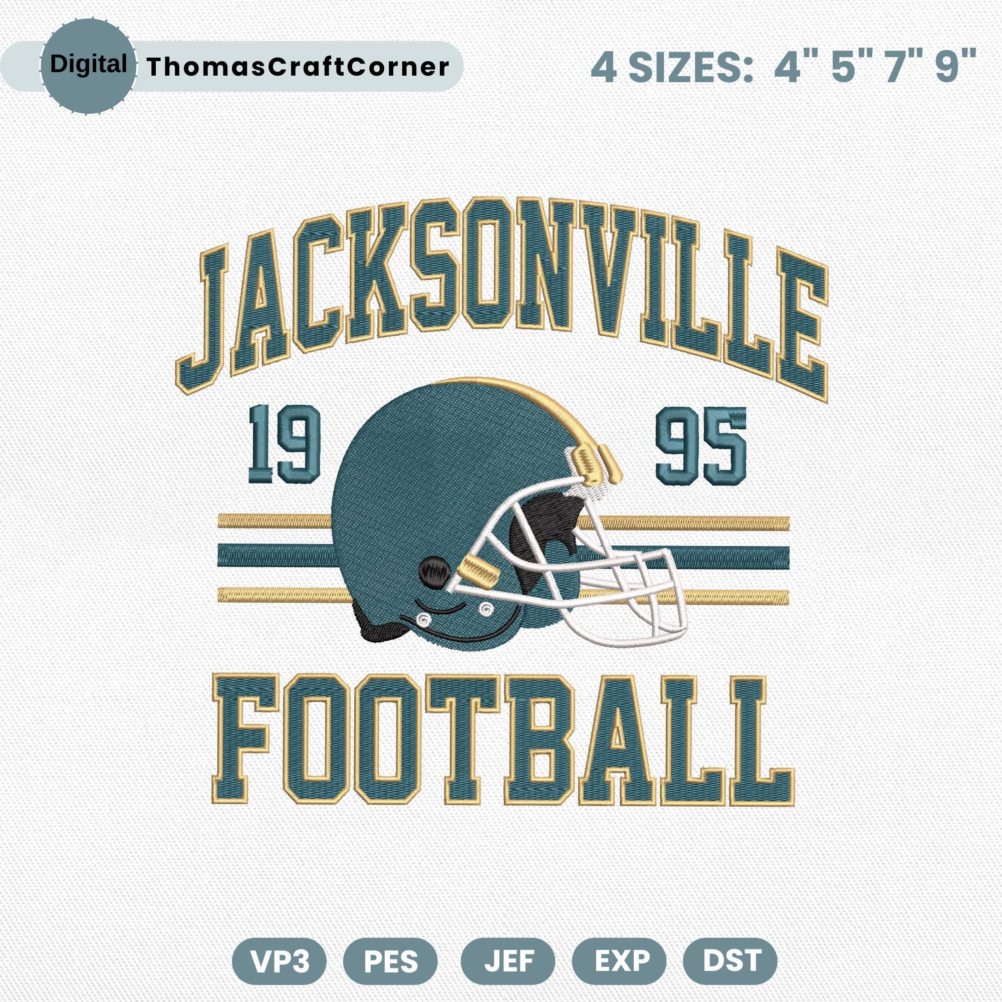 Jacksonville Football Embroidery Design Helmet Sports Logo
