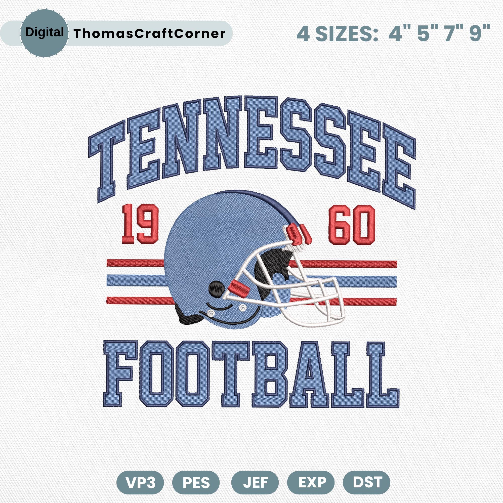 Tennessee Football Embroidery Design Helmet Sports Logo