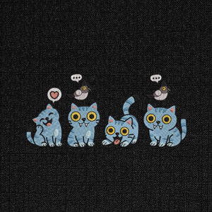 Blue Demon Tiger Embroidery Pattern Design