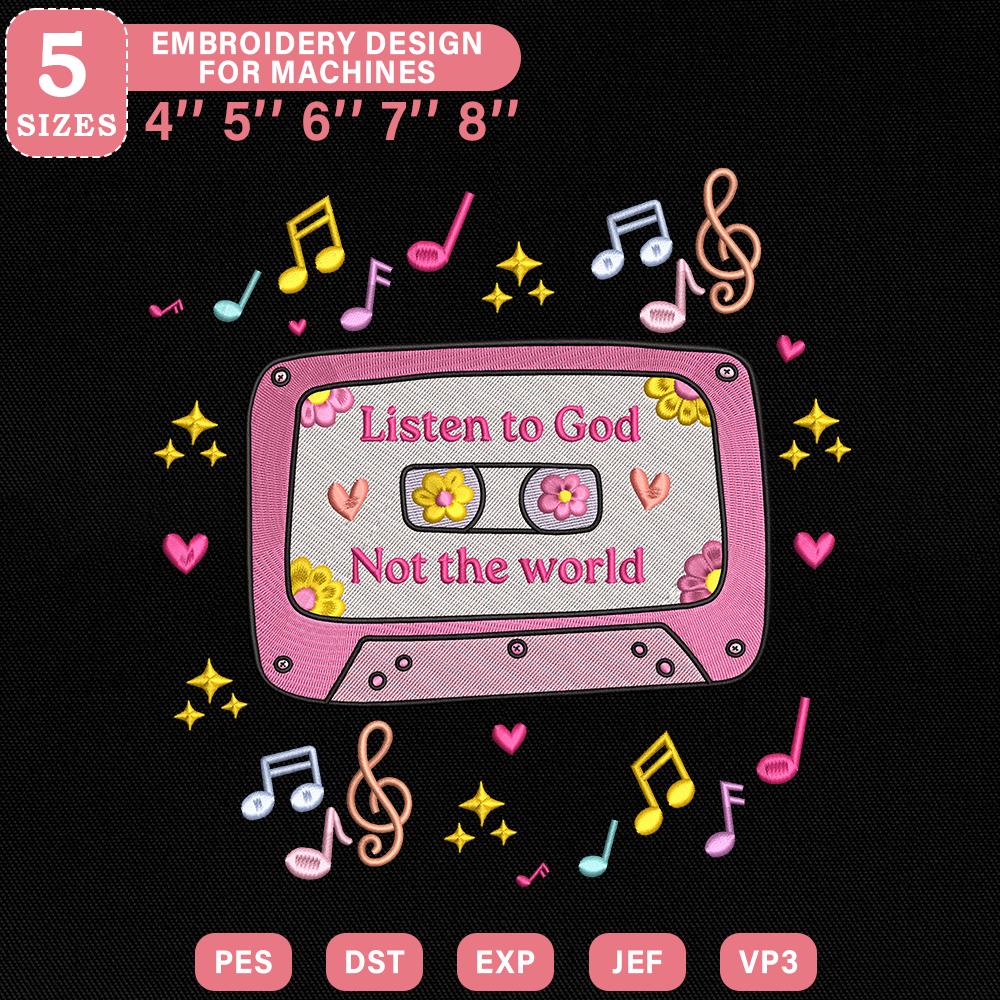 Cassette Tape Embroidery Design PES DST EXP JEF VP3 - ThredViora