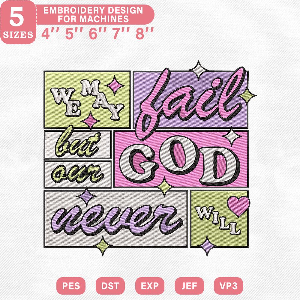 Faith Embroidery Design - PES DST EXP JEF VP3 Files - ThredViora