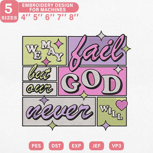 Faith Embroidery Design - PES DST EXP JEF VP3 Files - ThredViora