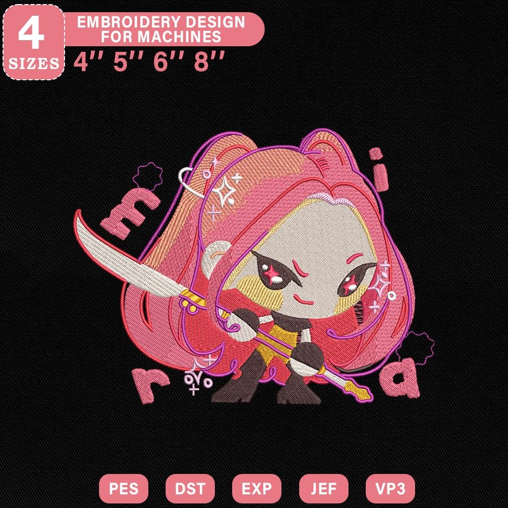 Kpop Chibi Demon Hunter Embroidery Pattern