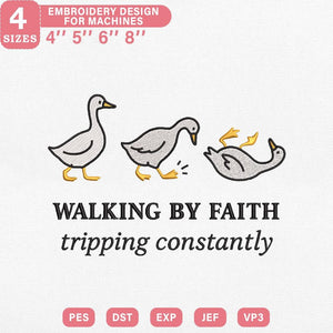 Funny Goose Christian Embroidery Design PES DST JEF VP3 - ThredViora