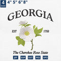Georgia Flower Cherokee Rose Embroidery Design File