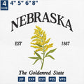 Nebraska Goldenrod Embroidery Design Machine File